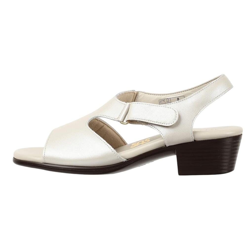 SAS Womens Suntimer Heeled Sandal US 11 Narrow Cream Leather NIB - Picture 2 of 13